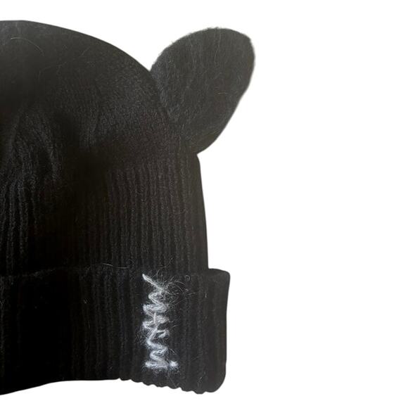 Marni Black Wool & Mohair Ears Beanie NWOT Size Large - Picture 5 of 8